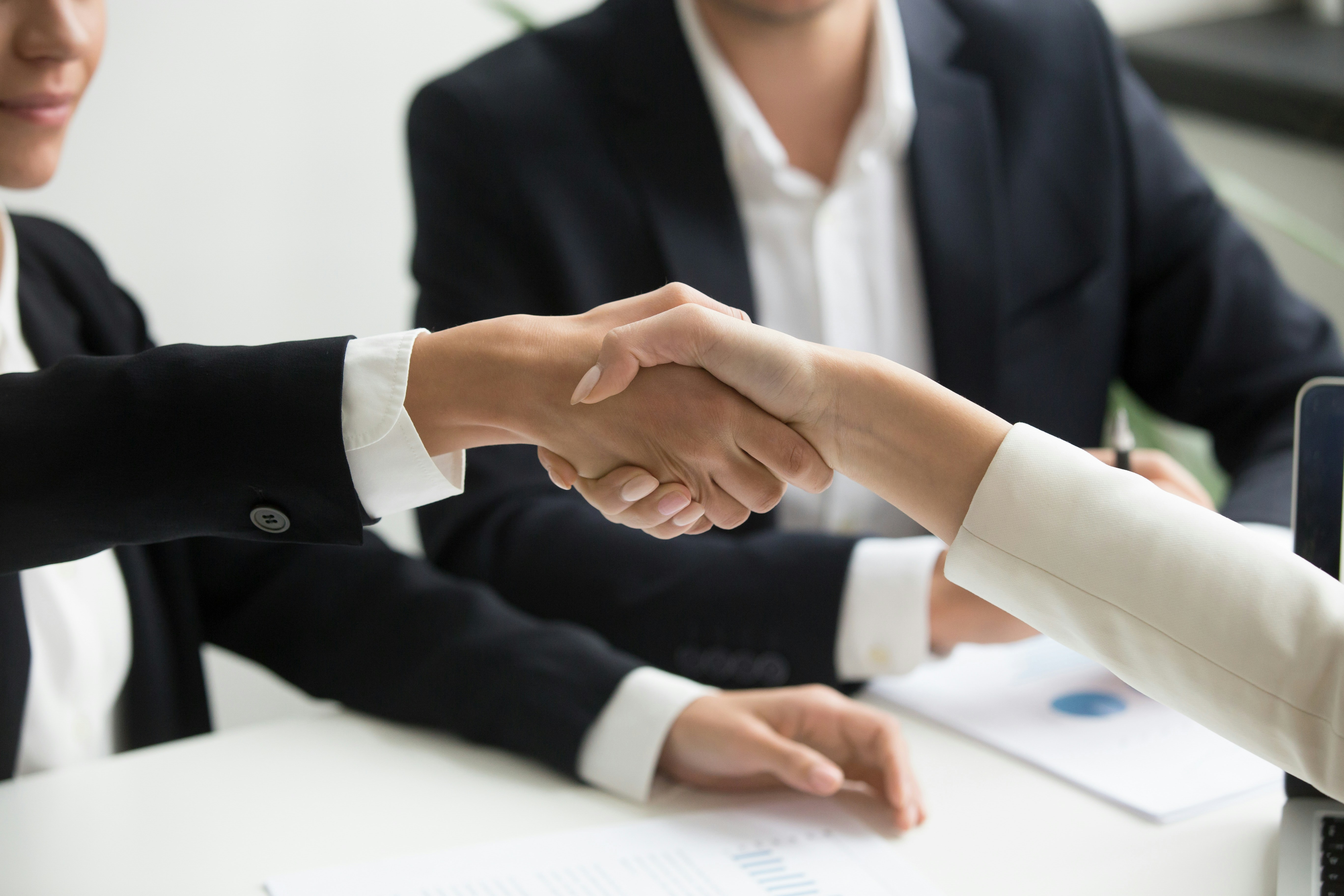 Shaking hands